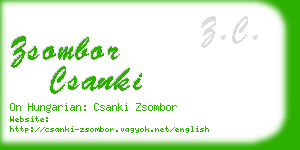 zsombor csanki business card